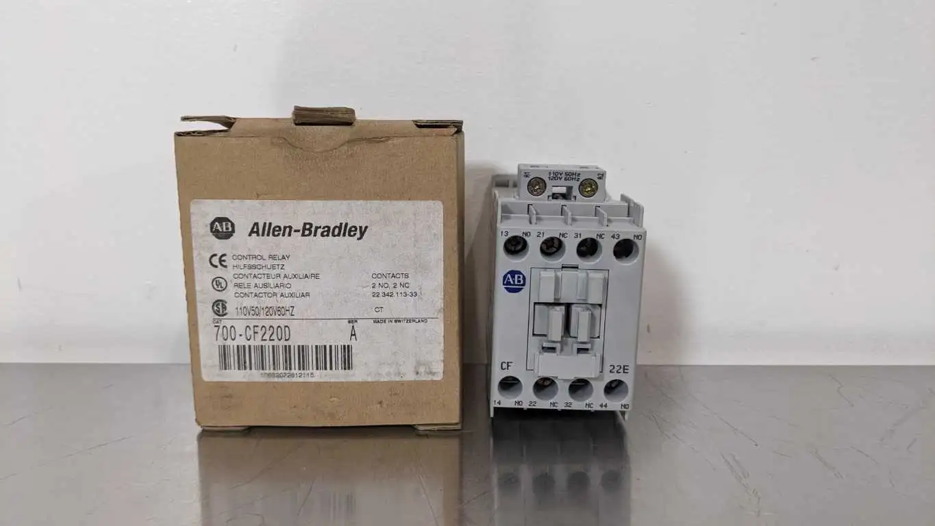 Allen-Bradley 700-CF220D Control Relay Ser A 2NO 2NC 110/120V 110/120VAC