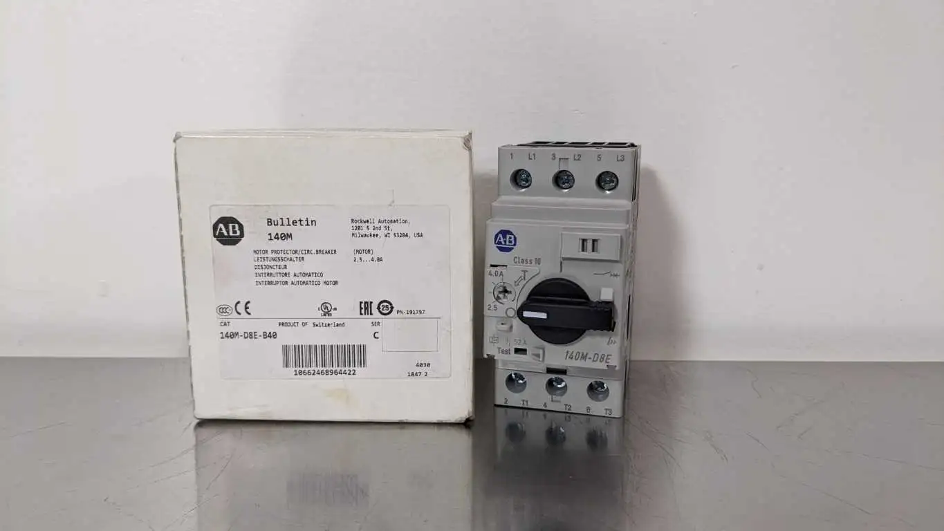 Allen-Bradley 140M-D8E-B40 Motor Protector Circuit Breaker Ser C Motor 2.5-4.0A