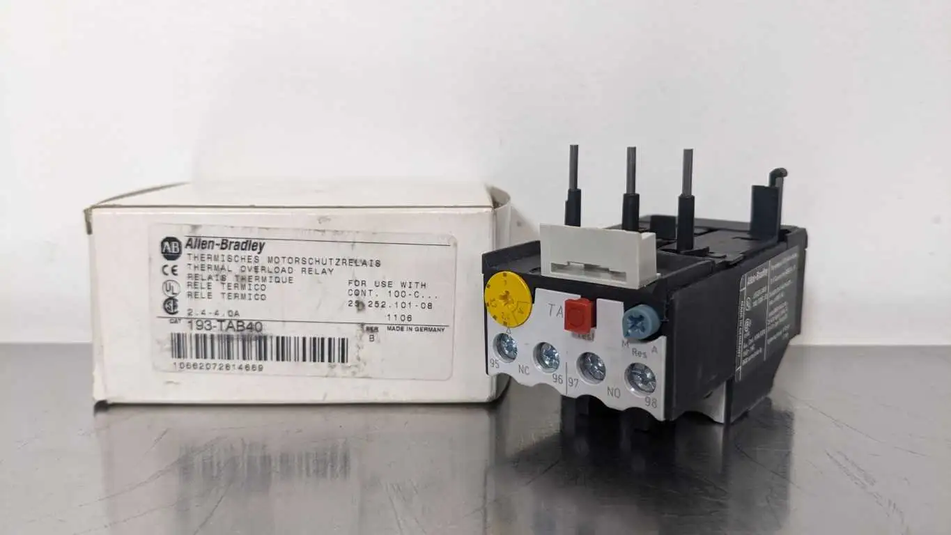 Allen-Bradley 193-TAB40 Thermal Overload Relay Ser B 2.4-4.0A for use with 100-C Contactor