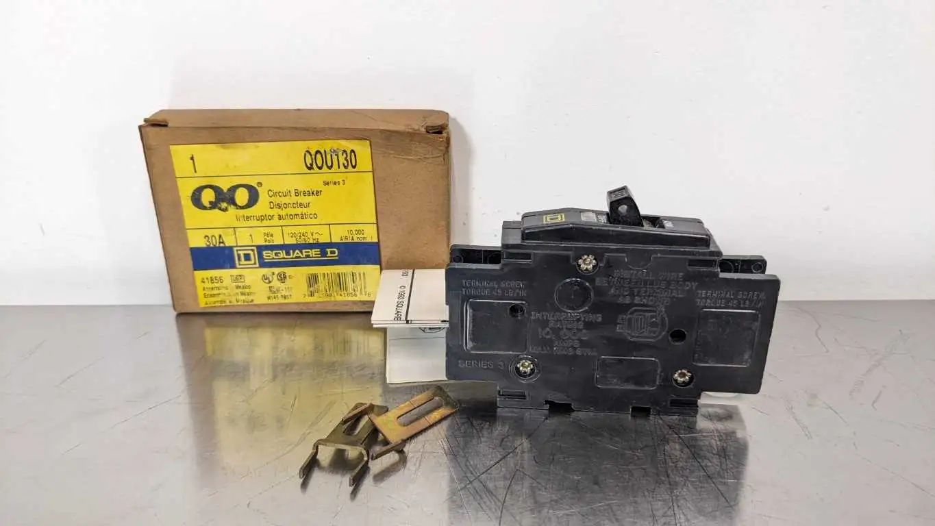 Square D QOU130 Circuit Breaker 30A 120/240VAC 30A 1 Pole 120/240V