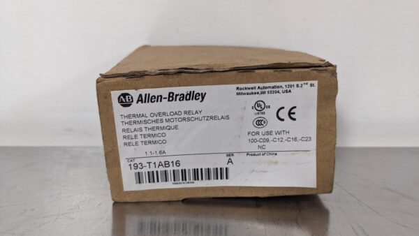 193-T1AB16, Allen-Bradley, Thermal Overload Relay