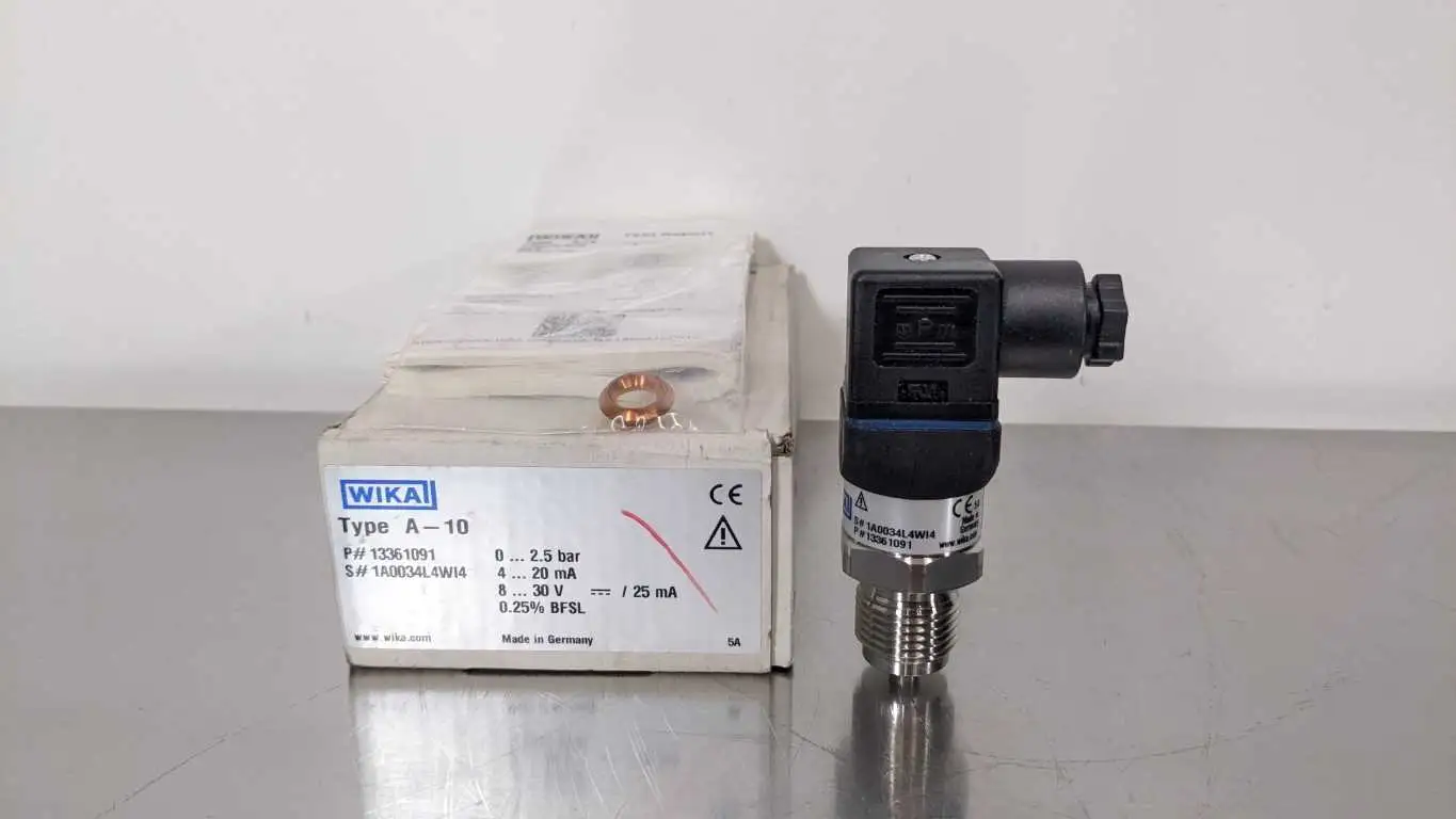 Wika A-10 Pressure Transmitter 8-30VDC 4-20mA P# 13361091