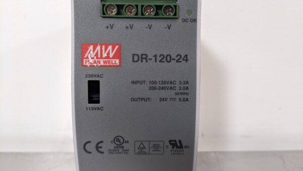 DR-120-24, Mean Well, Power Supply 4585 6 Mean Well DR 120 24 1