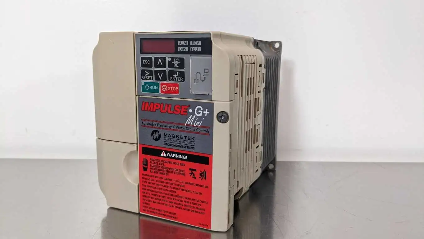 Magnetek CIMR-VU4A0004BAA Impulse G+ Mini 0-400Hz Adjustable Frequency Drive Rev A 4003-G+M