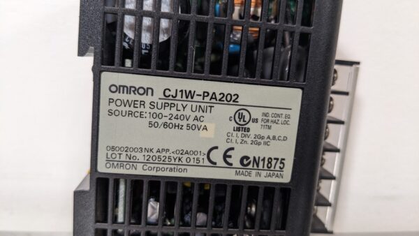 CJ1W-PA202, Omron, Power Supply Unit 4601 6 Omron CJ1W PA202 1