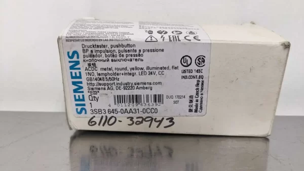 3SB3 645-0AA31-0CC0, Siemens, Illuminated Pushbutton