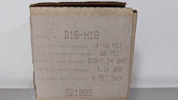 D1S-H18, Barksdale, Pressure Switch