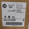 Allen-Bradley 500-COD930 AC Contactor NEMA 3 Poles N.O. Auxiliary Contact