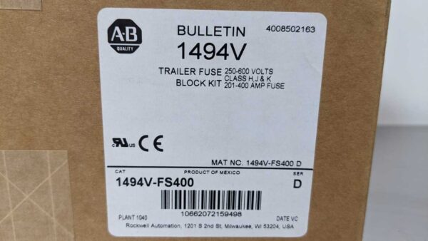1494V-FS400, Allen-Bradley, Trailer Fuse Block Kit