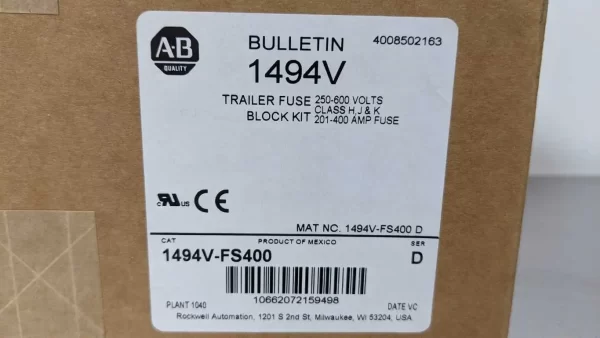 1494V-FS400, Allen-Bradley, Trailer Fuse Block Kit