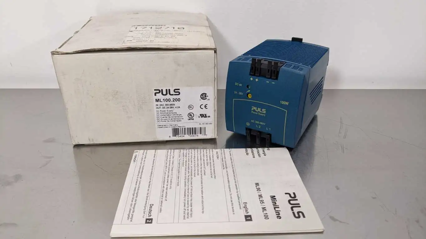 PULS ML100.200 DC Power Supply 380-480VAC 0.6A to 24-28VDC 4.2A