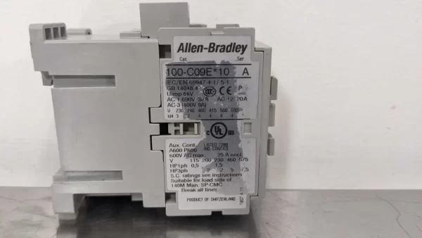 100-C09EJ10, Allen-Bradley, Contactor, 100-C09E*10