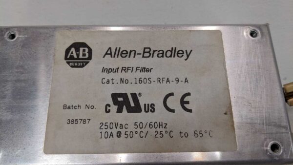 160S-RFA-9-A, Allen-Bradley, Input RFI Filter 4761 5 Allen Bradley 160S RFA 9 A 1