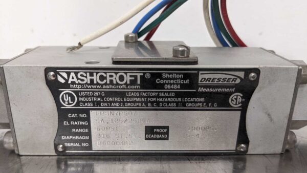 FPSN7PS07, Ashcroft, Explosion Proof Pressure Switch