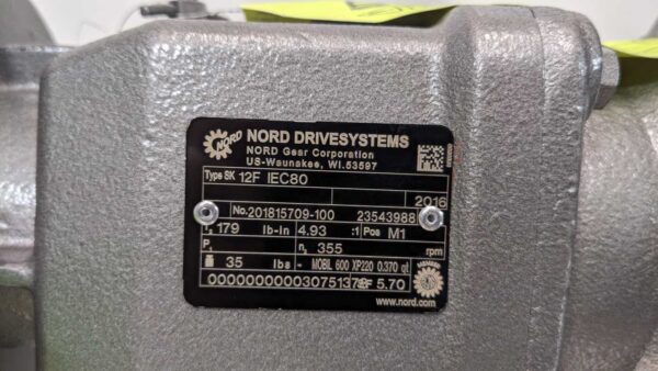 12F IEC80, Nord, Gear Reducer 4767 5 Nord 12F IEC80 1