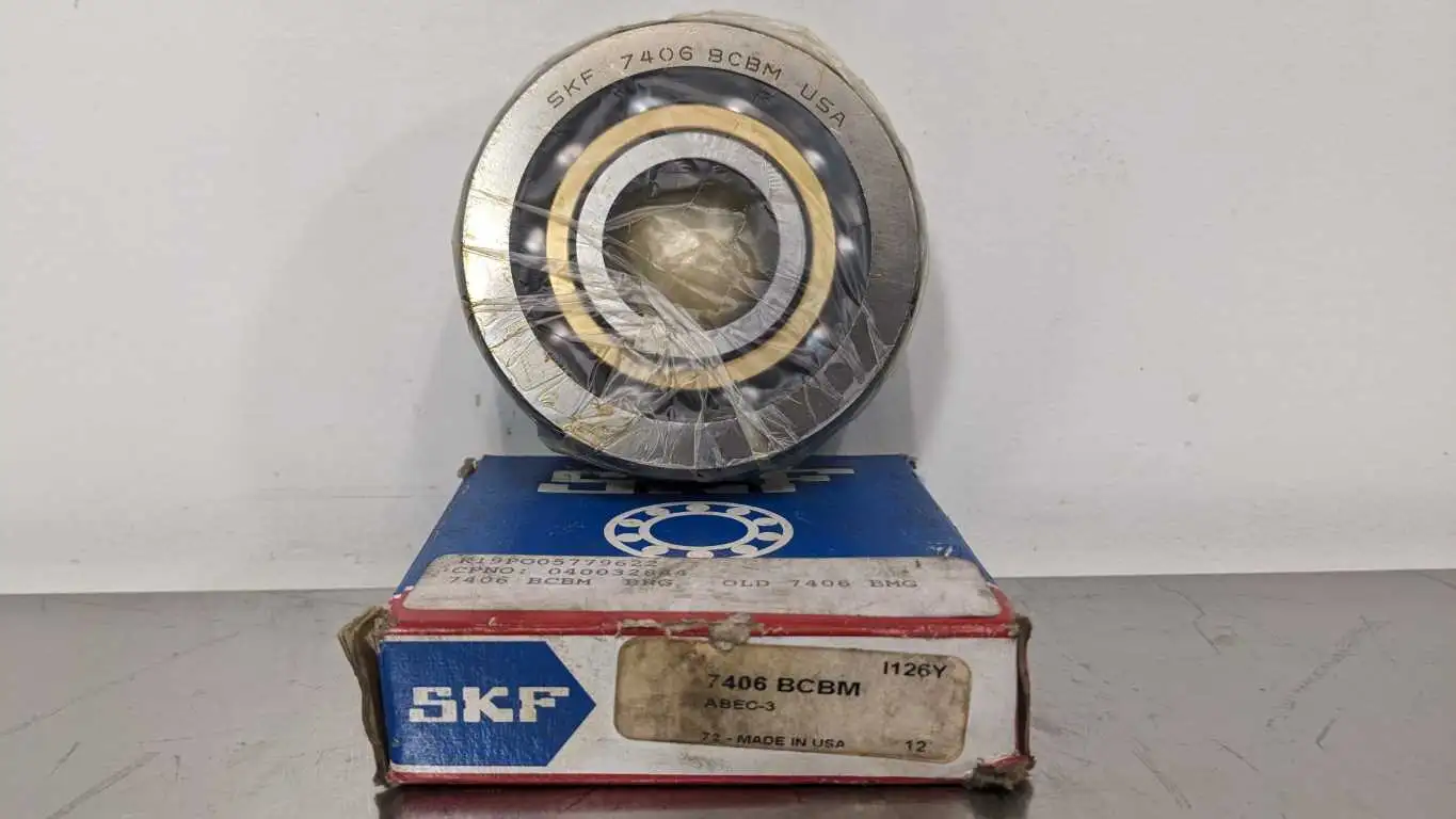 SKF 7406 BCBM Single Row Angular Contact Ball Bearing 30mm ID 90mm OD 23mm Wide 40° ABEC-3