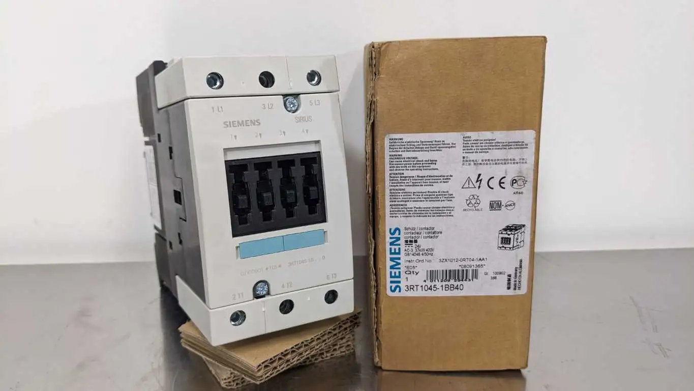 Siemens 3RT1045-1BB40 Contactor 24V Coil 80A