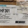 Siemens HF361 Heavy Duty Safety Switch 30A 3 Pole 600VAC 250VDC Fusible Disconnect H J K R