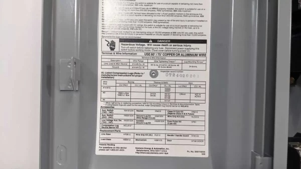 HF361, Siemens, Heavy Duty Safety Switch