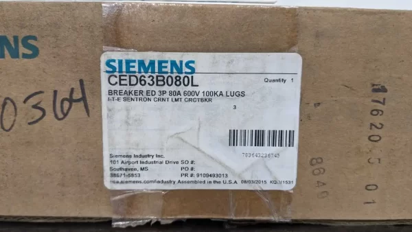 CED63B080L, Siemens, Molded Case Circuit Breaker