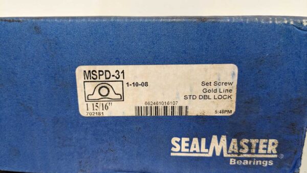 MSPD-31, Sealmaster, Pillow Block Bearing 4829 6 Sealmaster MSPD 31 1