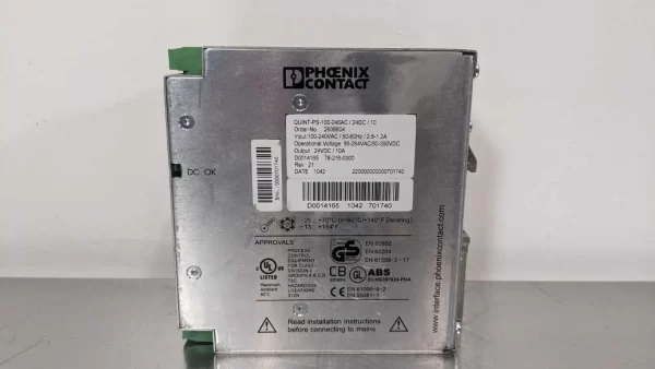 QUINT PS-100-240AC/24DC/10, Phoenix Contact, Power Supply