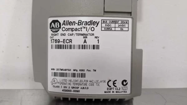 1769-ECR, Allen-Bradley, Right End Cap Terminator