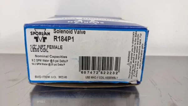 R184P1, Sporlan, Solenoid Valve Less Coil