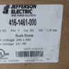 Jefferson Electric 416-1461-000 Buck Boost Transformer 1.5 KVA 240x480 to 24/48