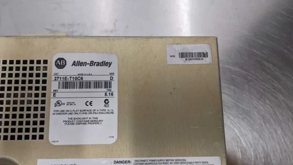 2711E-T10C6, Allen-Bradley, PanelView 1000e