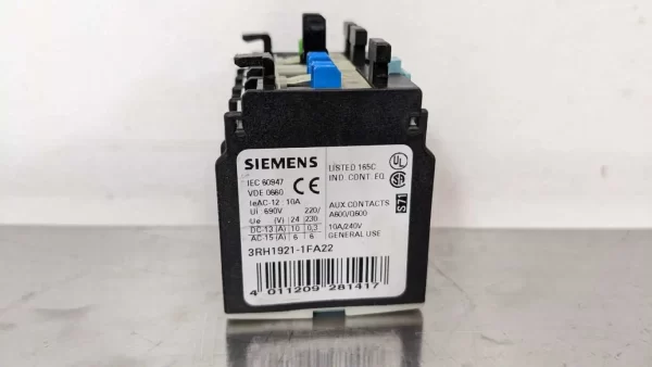 3RH1921-1FA22, Siemens, Front Mount Auxiliary Contact