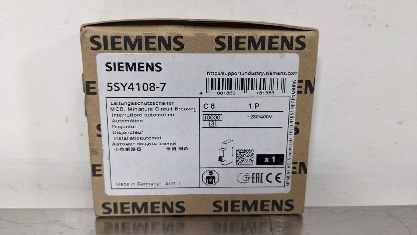 Siemens 5SY4108-7 Miniature Circuit Breaker 8A