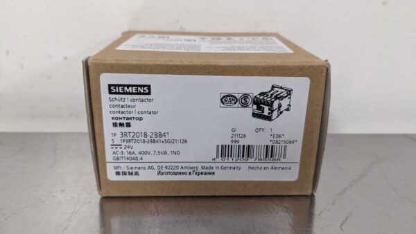 3RT2018-2BB41, Siemens, Contactor 4987 5 Siemens 3RT2018 2BB41 1
