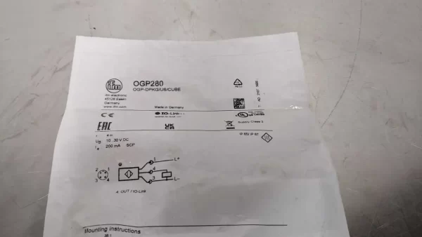 OGP280, IFM Efector, Retro-reflective Sensor