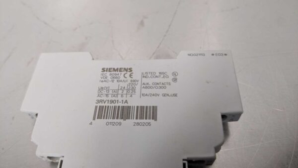 3RV1901-1A, Siemens, Auxiliary Switch 5048 4 Siemens 3RV1901 1A 1