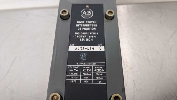 802X-L14, Allen-Bradley, Limit Switch 5056 5 Allen Bradley 802X L14 1