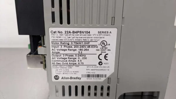 22A-B4P5N104, Allen-Bradley, AC Drive