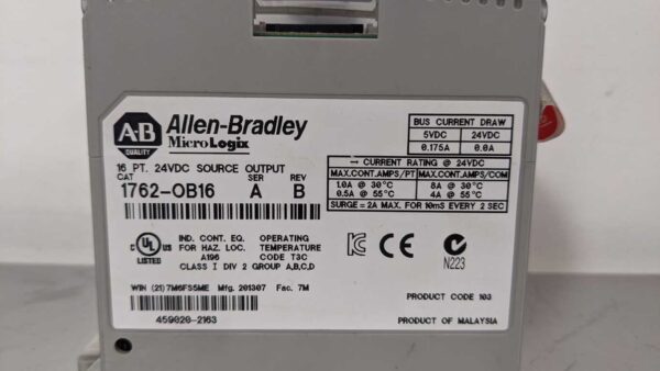 1762-OB16, Allen-Bradley, Output Module 5086 4 Allen Bradley 1762 OB16 1