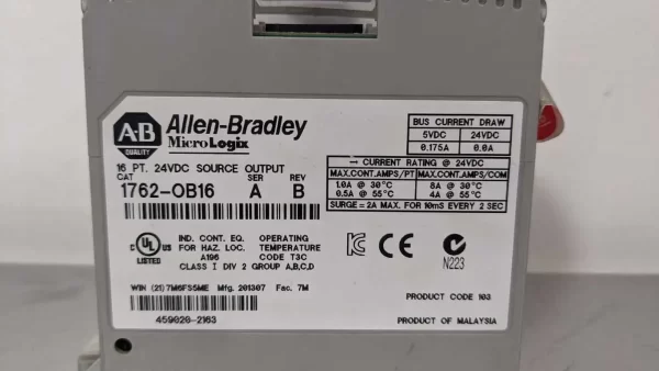 1762-OB16, Allen-Bradley, Output Module