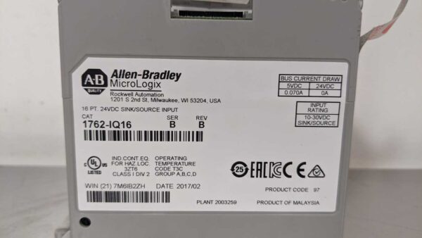 1762-IQ16, Allen-Bradley, Input Module 5087 4 Allen Bradley 1762 IQ16 1
