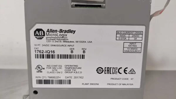 1762-IQ16, Allen-Bradley, Input Module