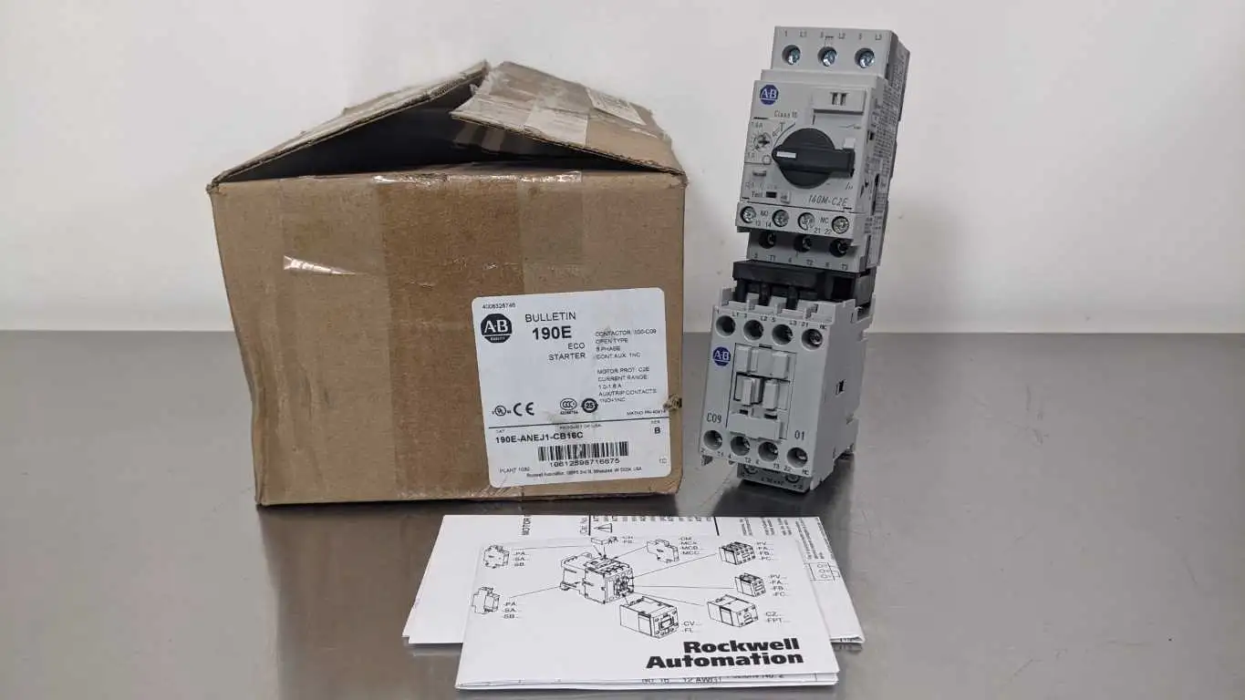 Allen-Bradley 190E-ANEJ1-CB16C Contactor Ser B 1NC 1-1.6A Open Type 100-C09 3 Phase