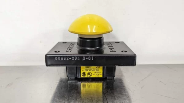 00662-004, Rees, Yellow Plastic Mushroom Pushbutton