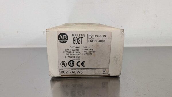 802T-ALW5, Allen-Bradley, Oiltight Limit Switch 5152 6 Allen Bradley 802T ALW5 1