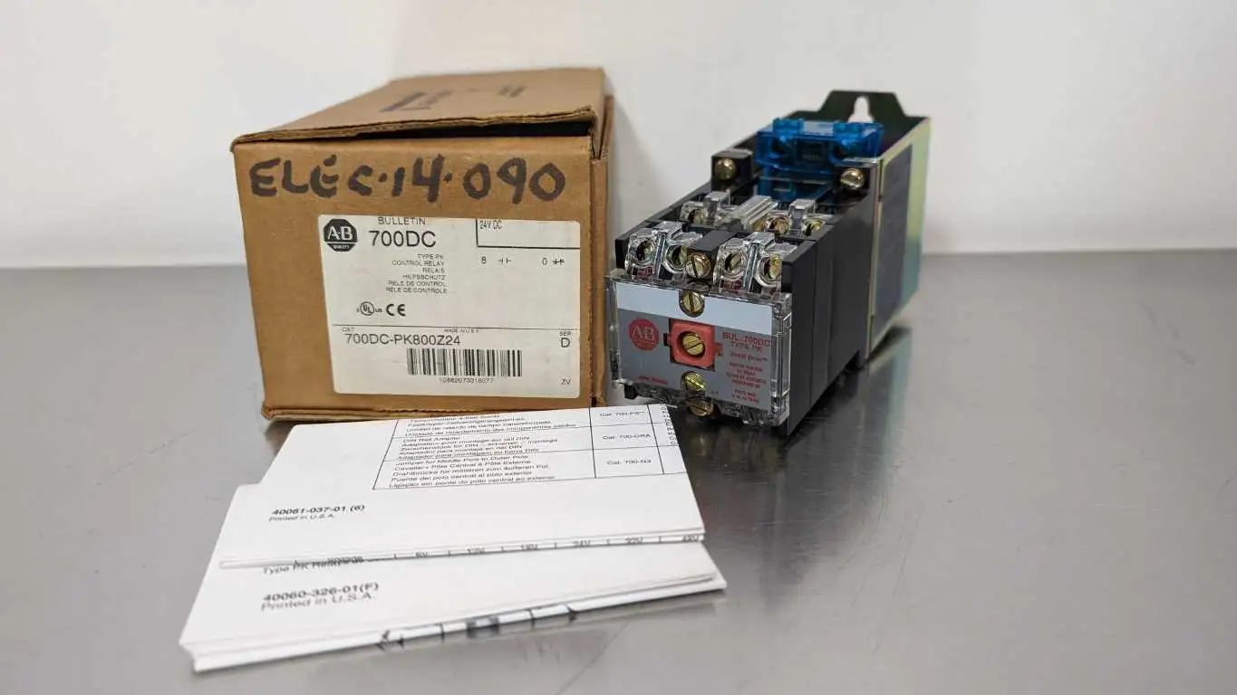 Allen-Bradley 700DC-PK800Z24 Control Relay 24VDC Type PK