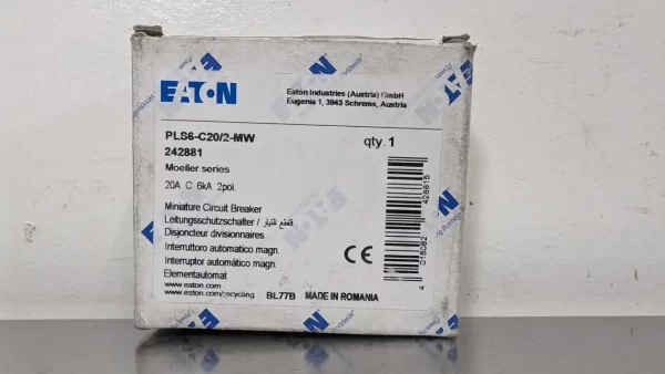 PLS6-C20/2-MW, Eaton, Miniature Circuit Breaker