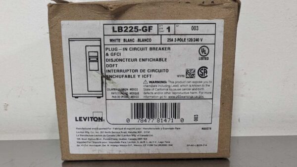 LB225-GF, Leviton, Plug-In Circuit Breaker GFCI 5168 5 Leviton LB225 GF 1