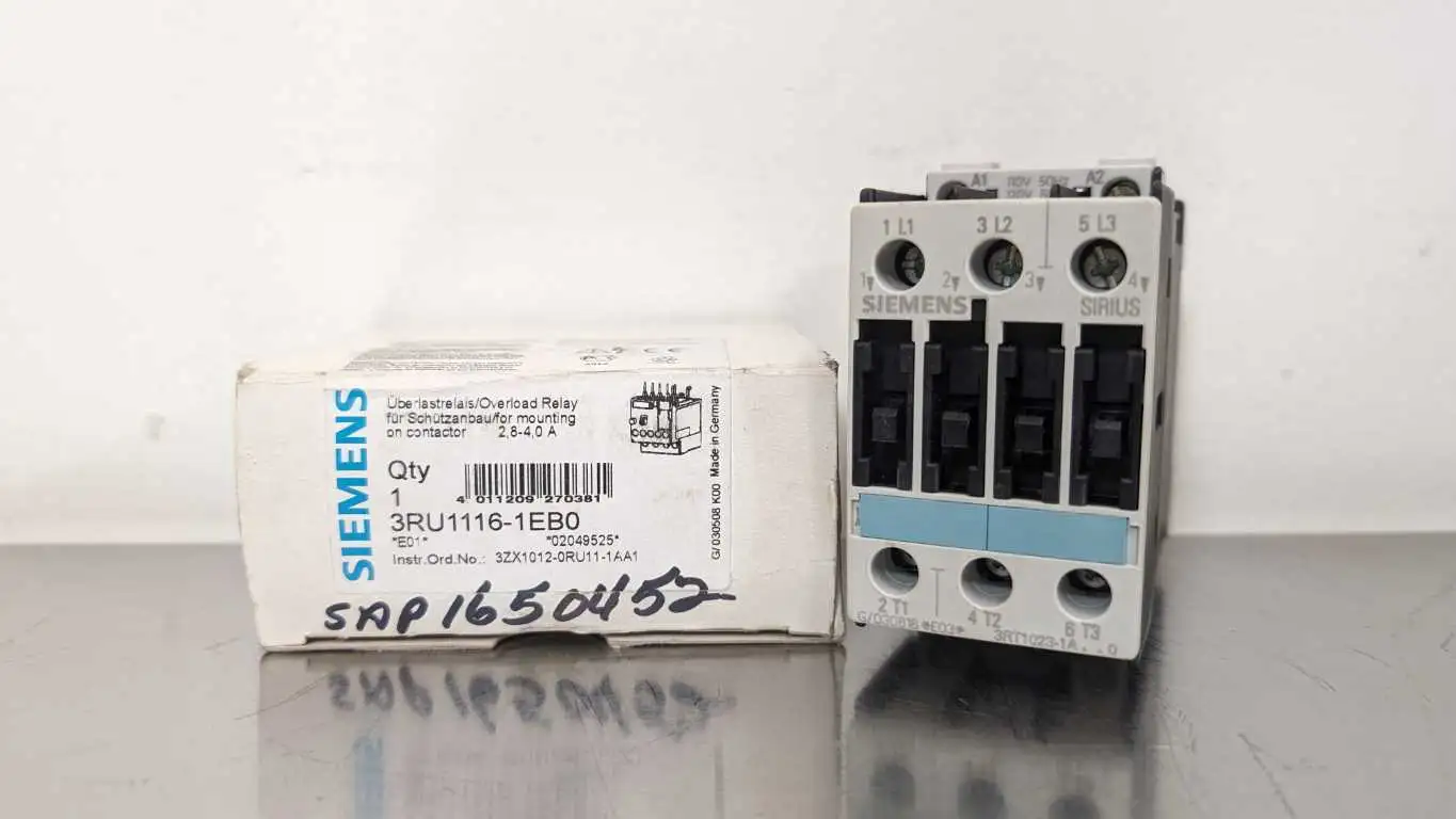 Siemens 3RU1116-1EB0 Overload Relay 2.8-4.0A