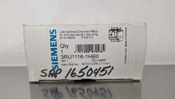 3RU1116-1HB0, Siemens, Overload Relay