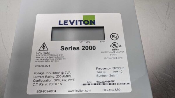2N480-21, Leviton, Submeter Three Element Meter